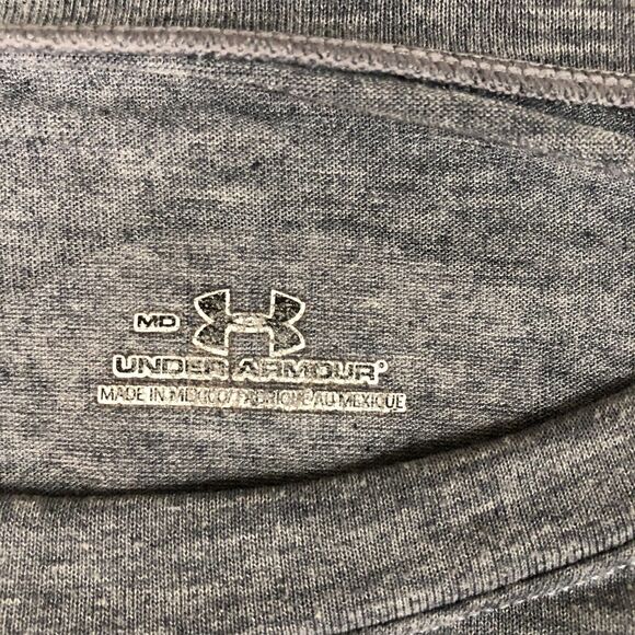 Under Armour Shirt Mens Medium Gray Athletic Training Crew Neck Tee‎ Athleisure - Picture 3 of 8